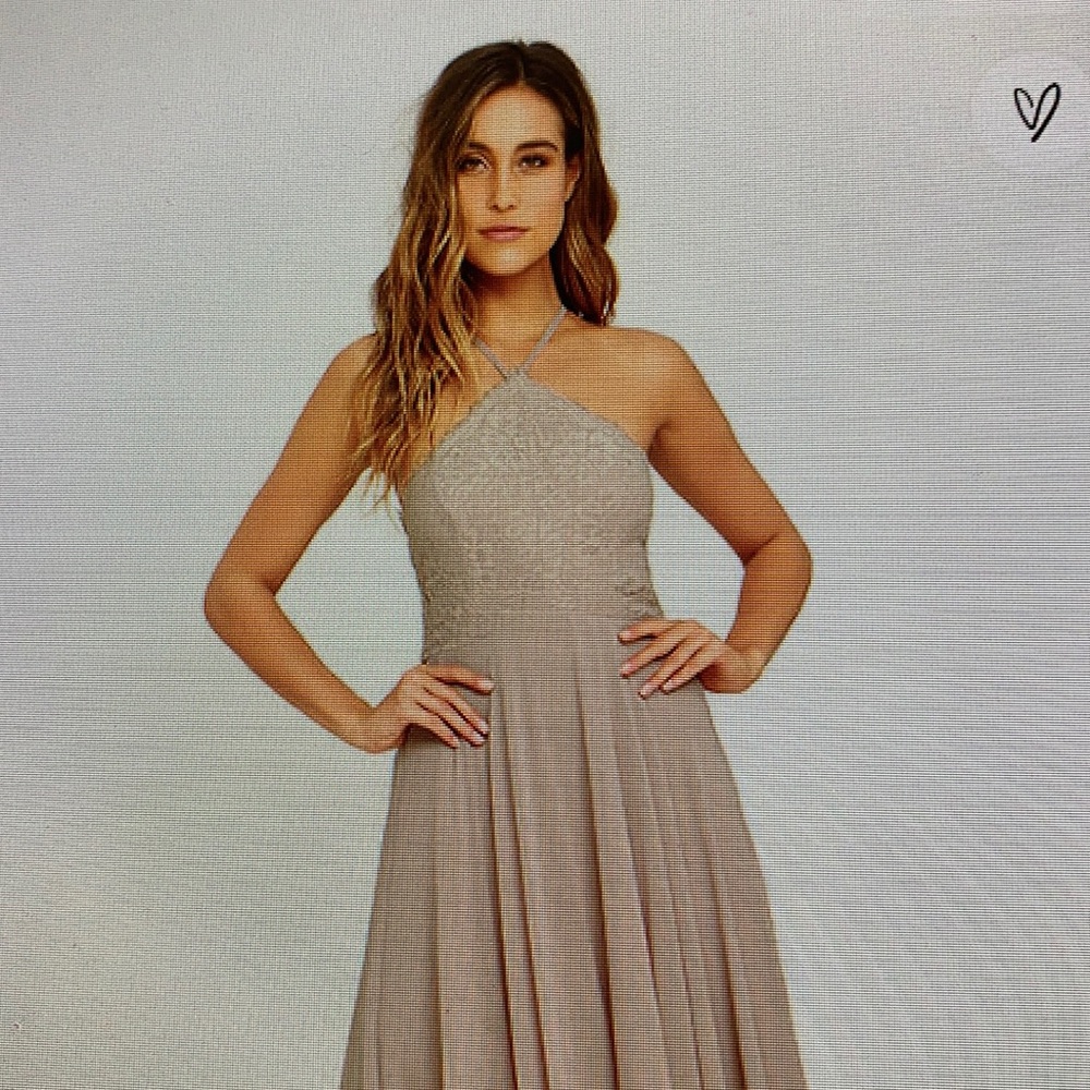 Lulus everlasting enchantment dress in taupe small